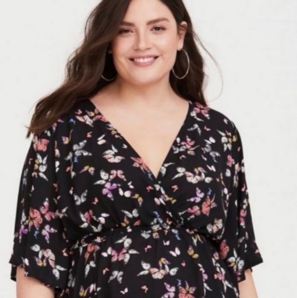 Torrid butterfly print tunic, 0